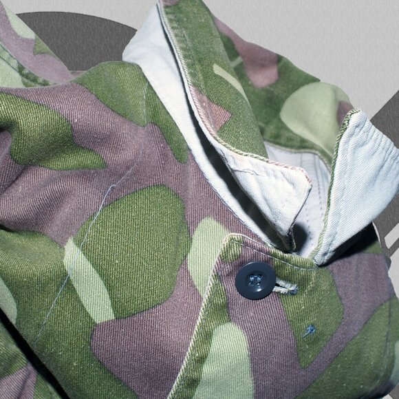 Vintage Military Jacket 1960s Reversible Camo Button Up Men's XL - Picture 8 of 8